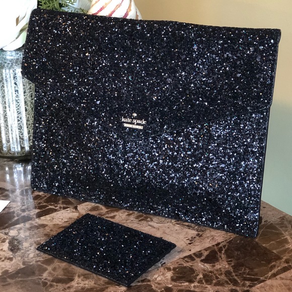 kate spade Handbags - AUTH Kate Spade Mallo Glitter Clutch & Cardholder